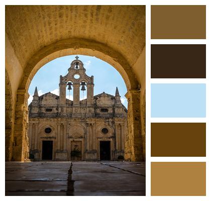 Arkadi Monastery Baroque Architecture Greece Image